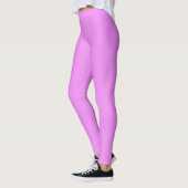 Lichtroze Paarse vaste kleur Leggings (Links)