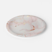 Lichtroze papieren schaal bordje (Gekanteld)
