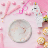 Lichtroze papieren schaal papieren bordje (Feest)