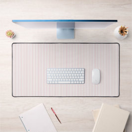 Lichtroze, pastelroze, strepen bureau mat