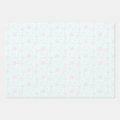 Lichtroze peperkoek Heren Sneeuwvlokken Inpakpapier Vel (Voorkant 3)