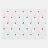 Lichtroze peperkoek Heren Sneeuwvlokken Inpakpapier Vel (Voorkant 2)