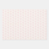 Lichtroze Plaid Bow Elegant Meisje Baby shower Inpakpapier Vel (Voorkant 2)