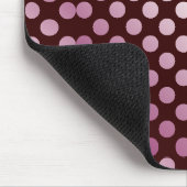 Lichtroze poka Dot Pattern Muismat (Hoek)