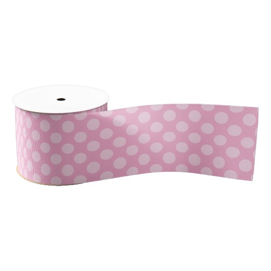 Lichtroze polaire dot grosgrain lint (Spoel)