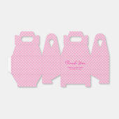 Lichtroze Polka Dot Baby shower Bedankt Bedankdoosjes (Uitgevouwen)