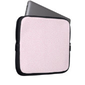 lichtroze polka dot laptophoes laptop sleeve (Voorkant Rechts)