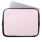 lichtroze polka dot laptophoes laptop sleeve (Voorkant)