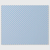 Lichtroze Polka Dot op Blauw Verpakkend Document Cadeaupapier (Vlak)
