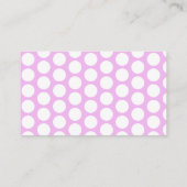 Lichtroze Polka Dot Visitekaartjes (Achterkant)