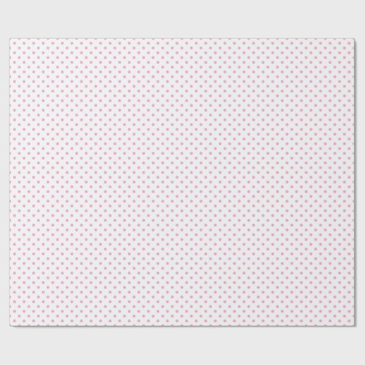 Lichtroze polka stippen cadeaupapier (Vlak)