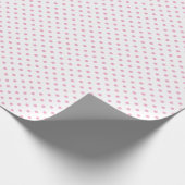 Lichtroze polka stippen cadeaupapier (Hoek)