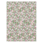 Lichtroze pony en Roos Floral Wedding Tafelkleed (Voorkant)