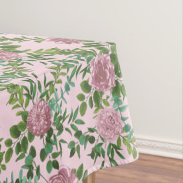 Lichtroze pony en Roos Floral Wedding Tafelkleed