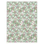 Lichtroze pony en Roos Floral Wedding Tafelkleed (Voorkant)