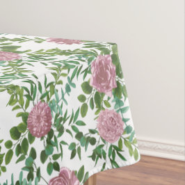 Lichtroze pony en Roos Floral Wedding Tafelkleed