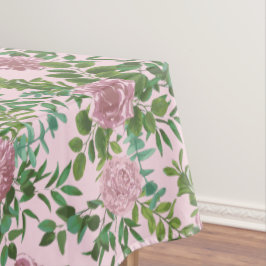 Lichtroze pony en Roos Floral Wedding Tafelkleed