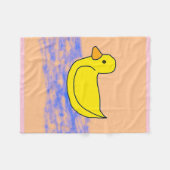 Lichtroze Popcorn Anime Ducky Fleece Deken (Voorkant (Horizontaal))