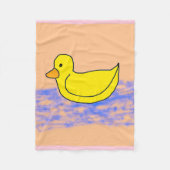 Lichtroze Popcorn Anime Ducky Fleece Deken (Voorkant)