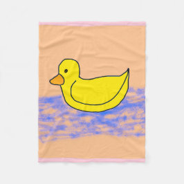 Lichtroze Popcorn Anime Ducky Fleece Deken