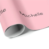 Lichtroze professioneel uniek casual handschrift cadeaupapier (Rol Hoek)