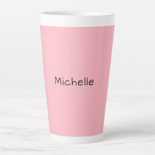 Lichtroze professioneel uniek casual handschrift latte mok
