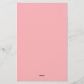 Lichtroze professioneel uniek klassiek handschrift briefpapier (Achterkant)