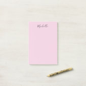 Lichtroze professioneel uniek klassiek handschrift post-it® notes (Op bureau)