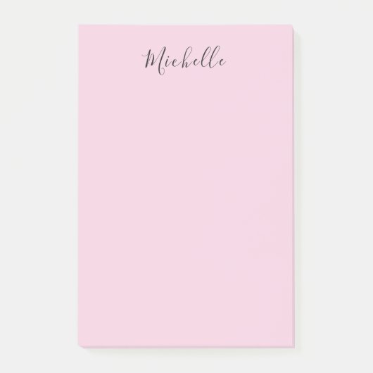 Lichtroze professioneel uniek klassiek handschrift post-it® notes (Voorkant)