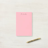 Lichtroze professioneel uniek klassiek handschrift post-it® notes (Op bureau)