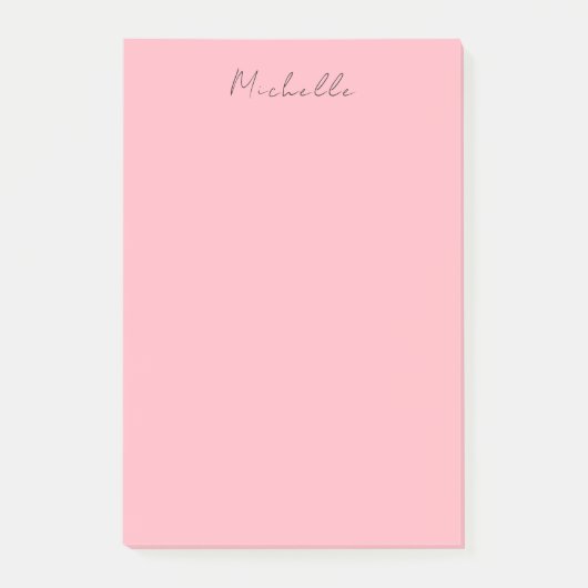 Lichtroze professioneel uniek klassiek handschrift post-it® notes (Voorkant)