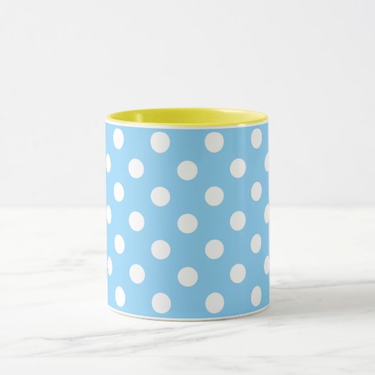 lichtroze puntpatroon mok (Midden)