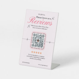 Lichtroze QR-code voetstuk - Vrouwelijk Custom Reclamebord Met Voetstuk