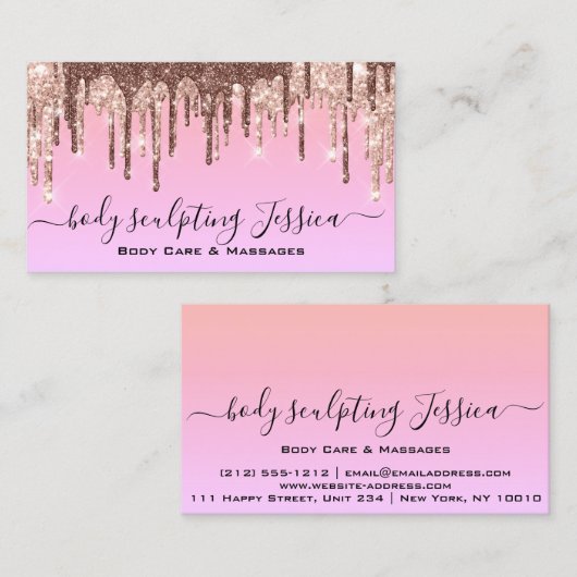 Lichtroze QRCode Logo Visitekaartje (Voorkant / Achterkant)