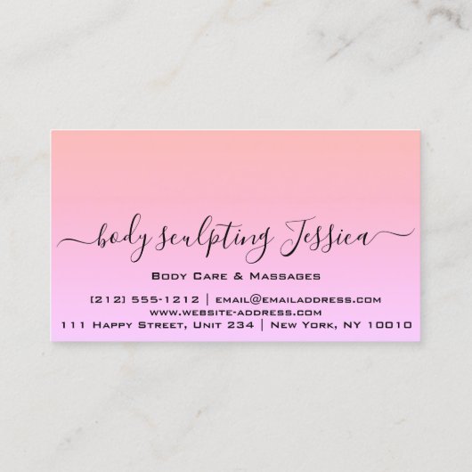 Lichtroze QRCode Logo Visitekaartje (Achterkant)