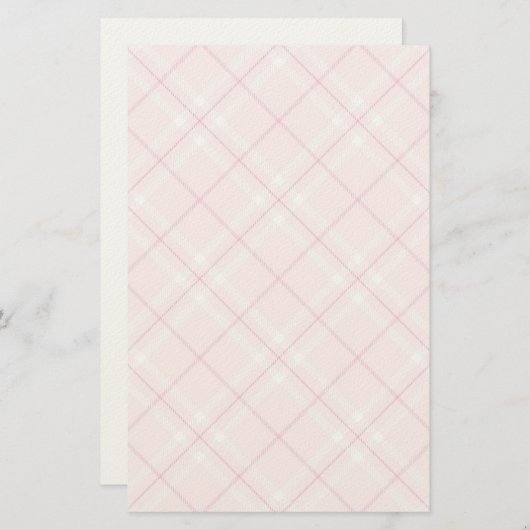 Lichtroze rand briefpapier (Voorkant / Achterkant)