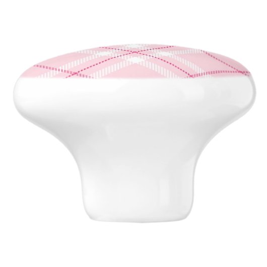 Lichtroze rand keramische knop (Zijkant)