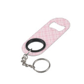 Lichtroze rand mini flessenopener (Achterkant Gekanteld)