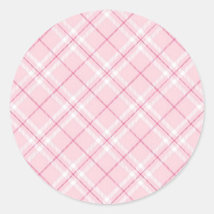 Lichtroze rand ronde sticker