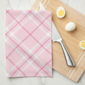 Lichtroze rand theedoek (Quarter Fold)