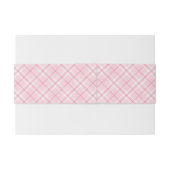 Lichtroze rand uitnodigingen wikkel (Achterkant Voorbeeld)