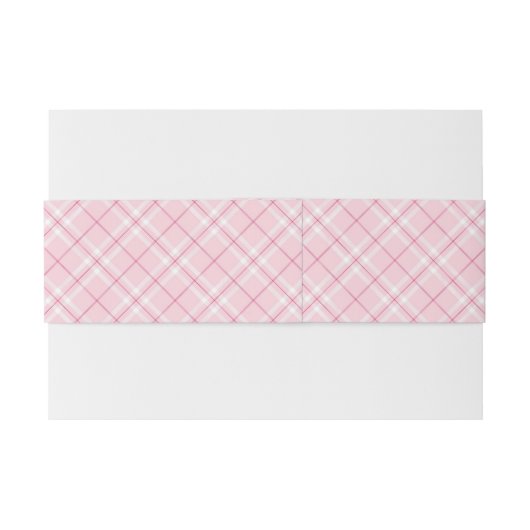 Lichtroze rand uitnodigingen wikkel (Achterkant Voorbeeld)