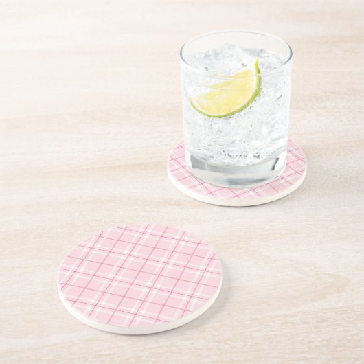 Lichtroze rand zandsteen onderzetter (Zijkant)