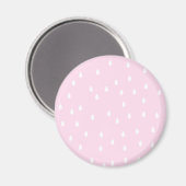 Lichtroze regenpatroon. Wit en roze. Magneet (Voorkant / Achterkant)