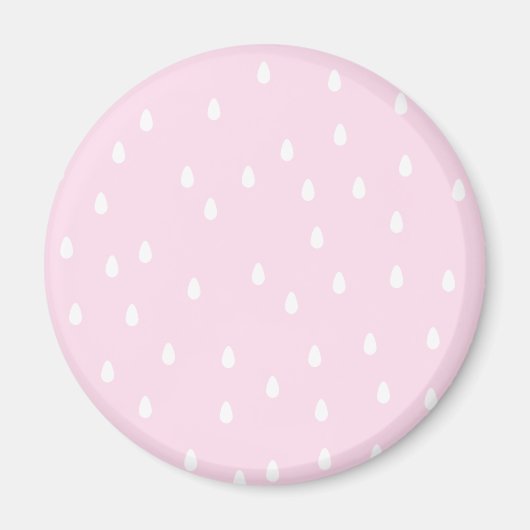 Lichtroze regenpatroon. Wit en roze. Magneet (Voorkant)