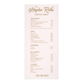 Lichtroze retro kalligrafie en sterren reclamekaart