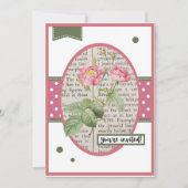  Lichtroze Roos Details op de achterkant Kaart (Voorkant)