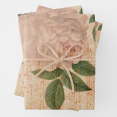  lichtroze Roos en muziek Inpakpapier Vel (In situ)