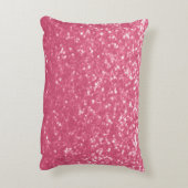 Lichtroze roos faux sparkles glitter accent kussen (Achterkant (Verticaal))