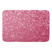 Lichtroze roos faux sparkles glitter badmat (Voorkant)